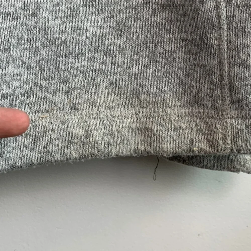 EDDIE BAUER Gray Two Toned Quarter Zip Long Sleeve Sweatshirt